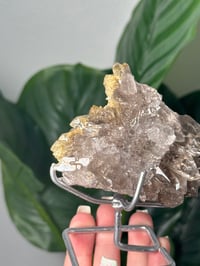 Image 2 of  SMOKEY RUTILE IN QUARTZ CLUSTER ON STAND M