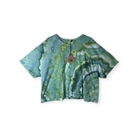 Image 1 of XXL Crop Tee in Verdant Agate Ice Dye