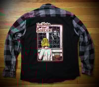 Upcycled “SCREAM/ “You Make Me Scream!” t-shirt flannel