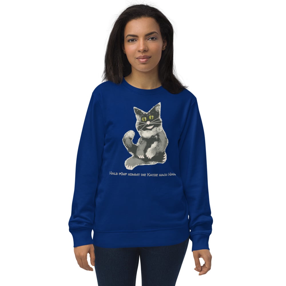 Image of Cozy Cat Unisex organic sweatshirt