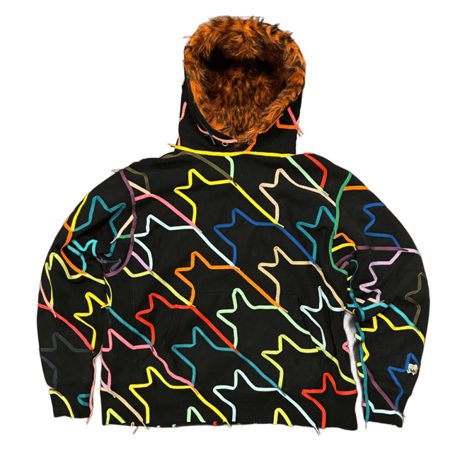 Shoelace Houndstooth Hoodie