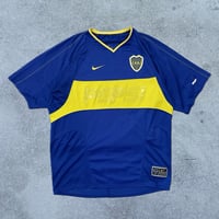 Image 1 of 2000s NIKE BOCA JUNIORS SOCCER JERSEY - SIZE MEDIUM 
