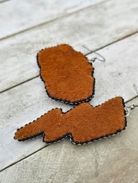 Image 4 of Neon Lightning Cloud earrings 