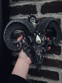 Image 1 of Lilith ram skull wall/alter piece 