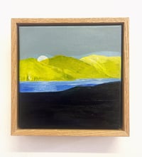 Image 1 of ‘Moon Rise’ Oil framed in oak