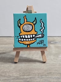 Image 2 of Spe 7 2.5x2.5 Inch Original Painting by Joey Mars 