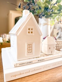 Image 2 of SALE! White & Gold Ceramic Houses ( Set or Singles )