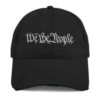 Image 5 of We The People - USA - Distressed Dad Hat from PatriotsCo.com