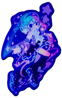 Space Miku holo sticker