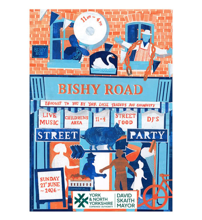 A3 Bishy Road Street Party 2026 Poster - signed Image 2