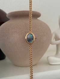 Image 5 of RARE Vintage 14k Soid Yellow Gold Extremely Rare Blue Dial ✨NEW IN BOX ✨