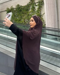 Image 1 of Deep brown khimar