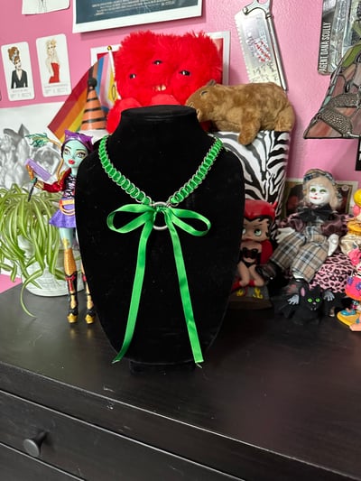 Image of Green Bow Necklace