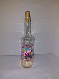 Image 1 of Pink Doll glass Bottle lights home decor