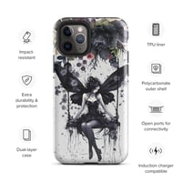 Image 4 of Gothic Inspired Dark Fairy and Flowers Tough Case for iPhone®