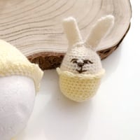 Image 3 of Newborn  photoshooting girls knitted set | sunny yellow | Easter