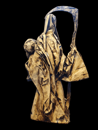 Image 2 of Bone Color Santa Muerte Statue 