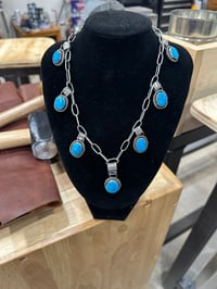 Image 3 of Royal Blue Kingman on a Handmade Chain