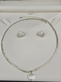 Image 5 of Gold Plated Heart Jewelry Set – Necklace & Earrings