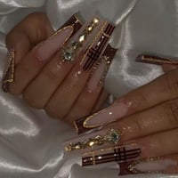 Image 14 of 24Pcs Long Coffin French Ballet Press on Nails