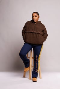 Image 4 of Brown Sherpa Fleece Hoodie