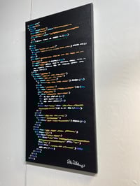 Image 1 of Just HTML - Dark Mode Acryllic on Canvas 12”x24”x3/4”