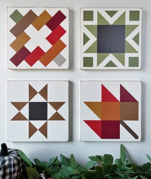 Image of 4 Set - Autumn Harvest Barn Quilts