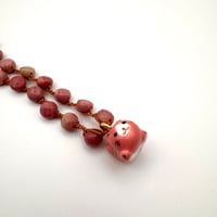 Image 2 of Rhodonite Pink Kitten Car Charm