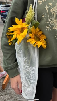 Image 2 of Lace tote bag