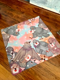 Image 2 of pigeon love letter microfiber cloth 