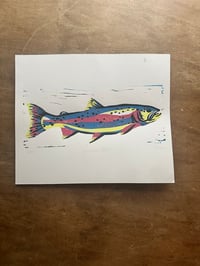 Original reduction print - rainbow trout