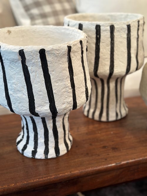 Image of Sculptural Vase Striped