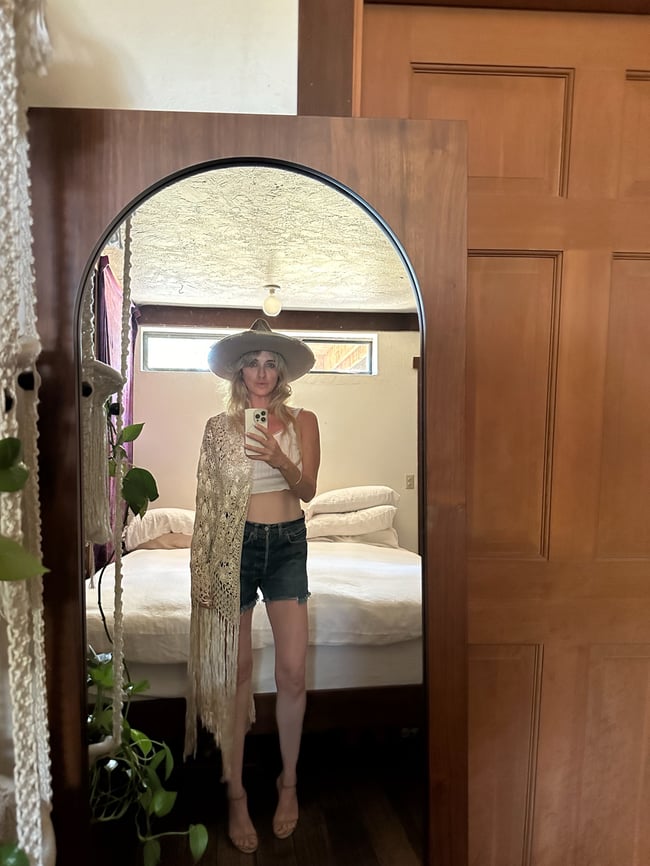 antique crochet ribbon shawl