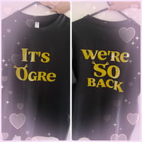 Image 1 of Shrek It's Ogre, We're So Back glitter HTV t-shirt