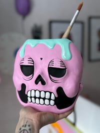 Image 3 of Skull Vase Turquoise 