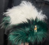 White Silver Tip/Emerald Green Santa Hat