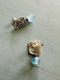 Image 7 of aquamarine and sterling silver post earrings