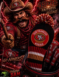 Image 1 of San Francisco 49ers  NFL custom Golf Club Cover hand knit logo NFL football fan  gift-e9c4da09