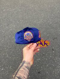 Image 4 of SATIN BLUE ORANGE NEW YORK METS CUSTOM FITTED CAP