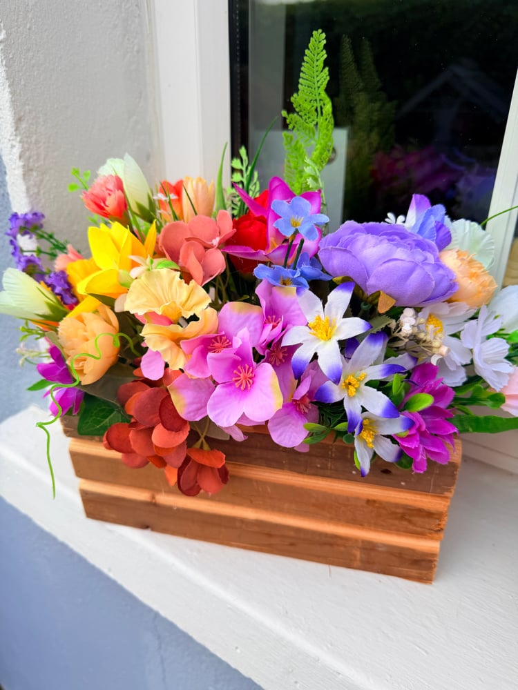 Image of 20cm Wooden Planter 