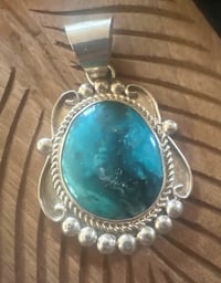 Image 3 of Orlando Crespin Blue Chrysocolla Pendant 