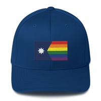 Image 5 of Minnesota Rainbow Pride Flag (6 Stripe) Flexfit Cap