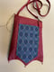 Image of Blue Tapestry Berry Red Canvas Crossbody Strap Purse