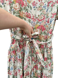 Image 6 of 80’s Cotton Floral Pocket Dress L