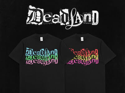 Image of 'DEADLAND' TRI-COLOR LOGO TEE