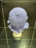 crochet bucket hat with wavy brim C