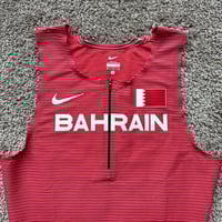 Image 4 of NIKE PRO ELITE 2021 BAHRAIN TEAM ISSUE TRACKSUIT SPEEDSUIT MADE IN USA MEN SIZE MEDIUM RED WHITE NEW