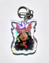 Image 2 of Bronze warrior crystal clear keychain 