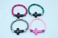 Image 1 of Jesus Cross Stretch Bracelet 
