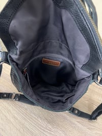 Image 5 of The Sak black leather crossbody messenger handbag 